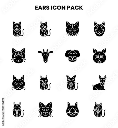 Ears Glyph UI Icons Pack