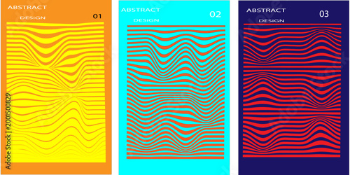 Vibrant abstract background colorful wavy lines and geometric patterns for modern design