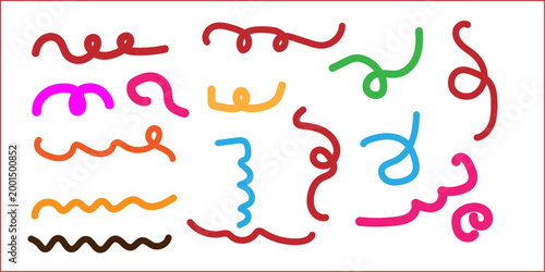 Colorful abstract background with swirling lines and shapes modern art design