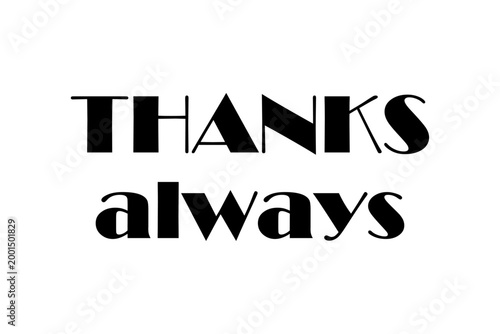 THANKS always - 感謝の気持ちを伝える、THANKS alwaysのロゴマーク、母の日や父の日、誕生日のメッセージなどに
