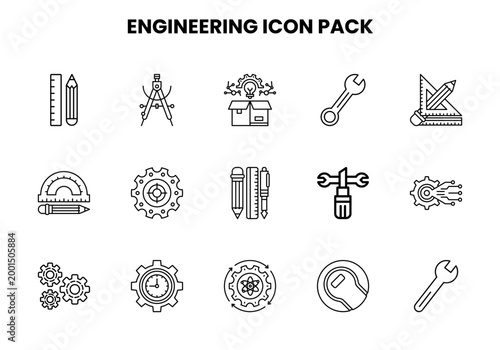 Engineering Line Scalable Icons Pack