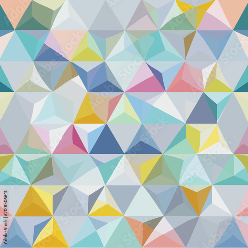 Geometric pattern of solid triangles in low poly style