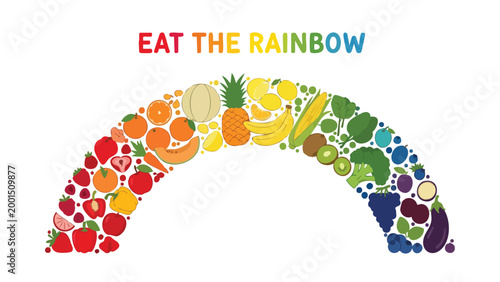 Healthy Eating Rainbow of Fruits and Vegetables for Nutrition and Wellness