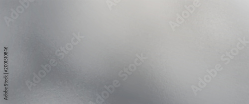 Silver foil background with metal mirror texture. Chrome gradient surface with light gloss simple abstract