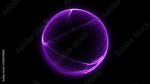 Bild auf Leinwand Dark Glowing Energy Orb