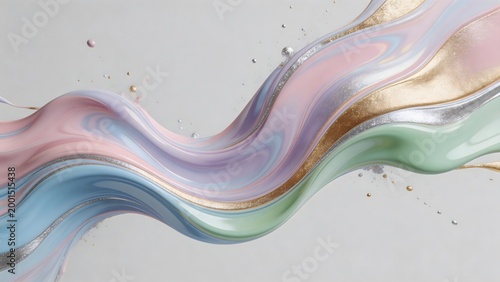 Abstract flowing paint design