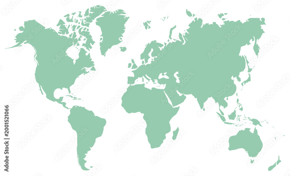 Fototapeta premium World Map: A comprehensive view of the globe, showcasing continents and oceans. geographical illustration, earth's surface, global perspective, cartography art, world visualization.