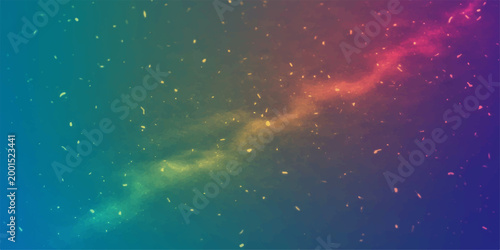 A vibrant cosmos swirling with nebulas and stars. Capturing the vastness and mystery of space with an explosion of color.