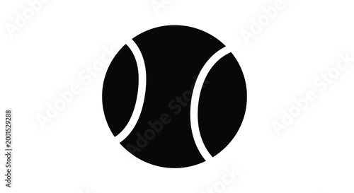 tennis ball silhouette on white background high quality