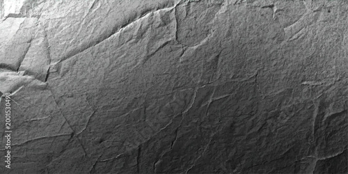 Rough white wood and crumpled paper pattern over a dark concrete surface and wrinkled leather skin texture for an old grunge material design backdrop