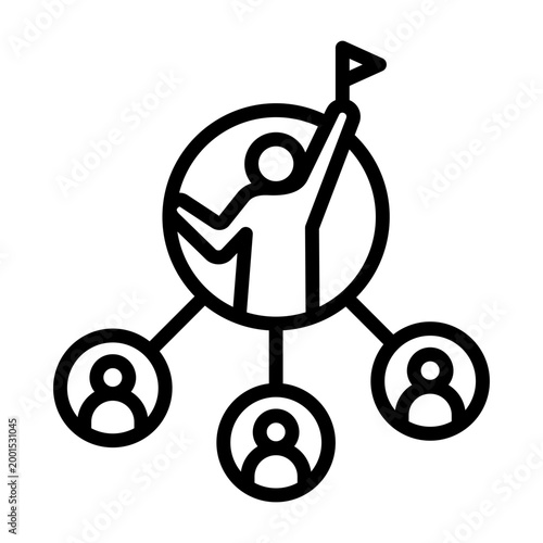 Coordination Icon - Black Outline