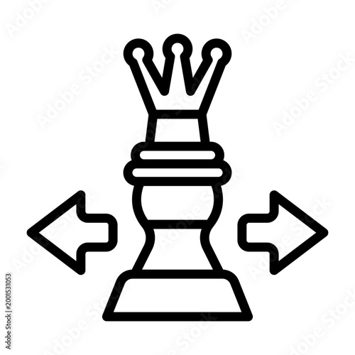 Strategy Icon - Black Outline