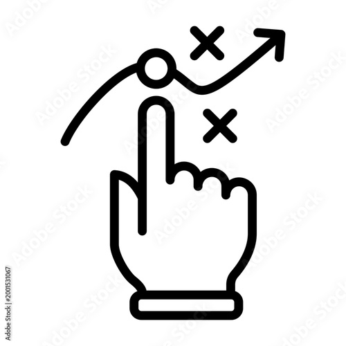 Planning Icon - Black Outline