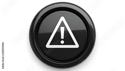 Free Download Black Button with White Exclamation Mark Warning Symbol. - GFXLoad