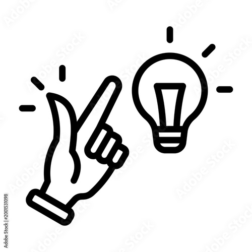 Problem Solving Icon - Black Outline