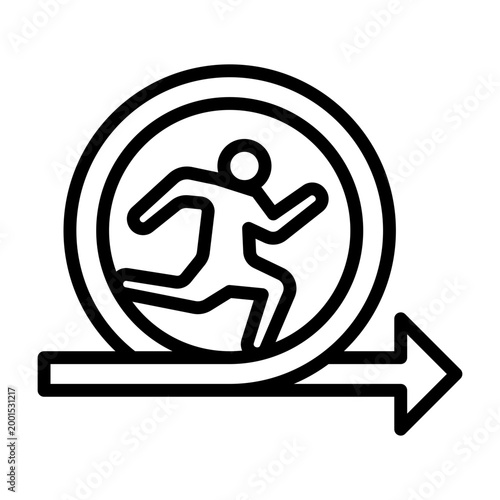 Productivity Icon - Black Outline