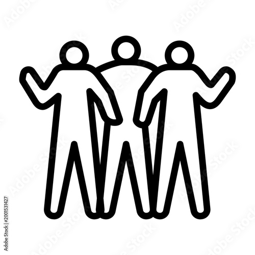 Daily Stand Up Icon - Black Outline