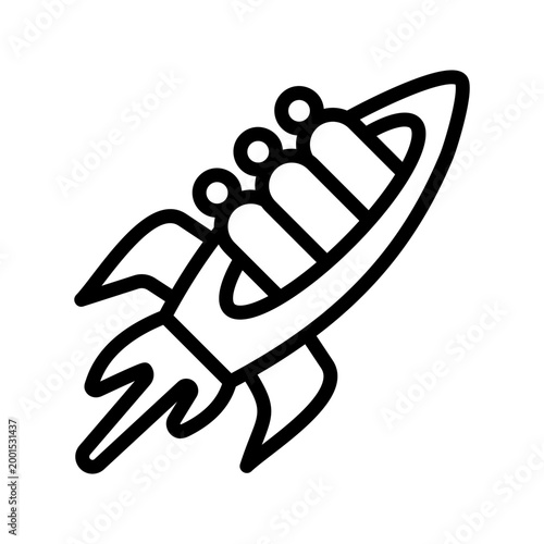 Agile Teamwork Icon - Black Outline