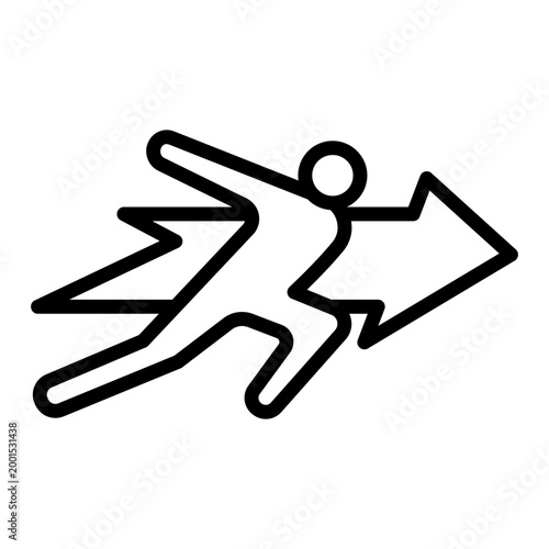 Sprint Planning Icon - Black Outline