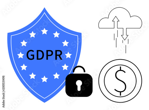 GDPR compliance. GDPR s data security and privacy with cloud storage, financial safety, and data protection. GDPR ensures secure cloud use and protects sensitive information. data security, finance