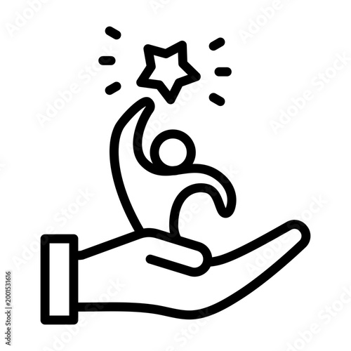 Coaching Icon - Black Outline