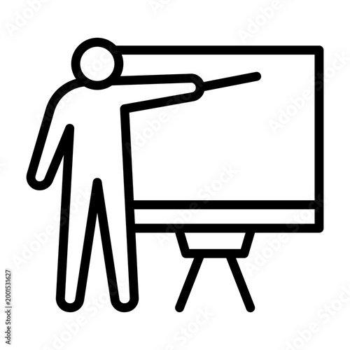 Training Session Icon - Black Outline