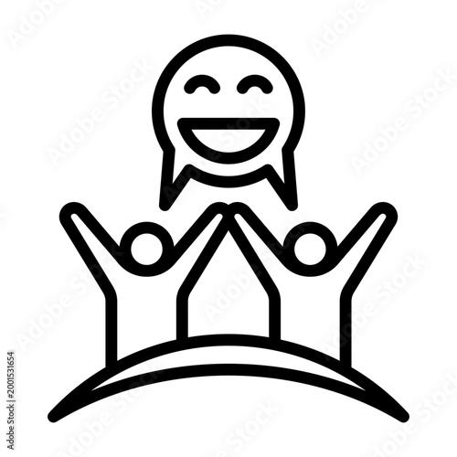 Icebreaker Activities Icon - Black Outline