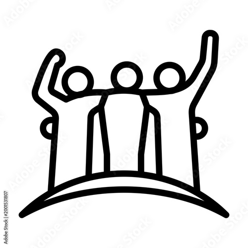 Daily Huddle Icon - Black Outline