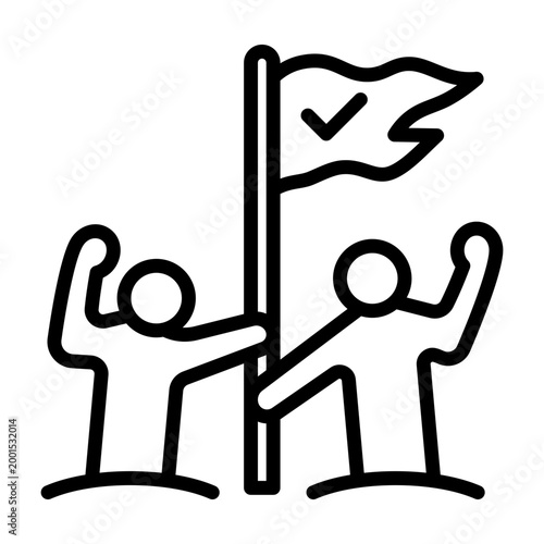 Shared Responsibility Icon - Black Outline