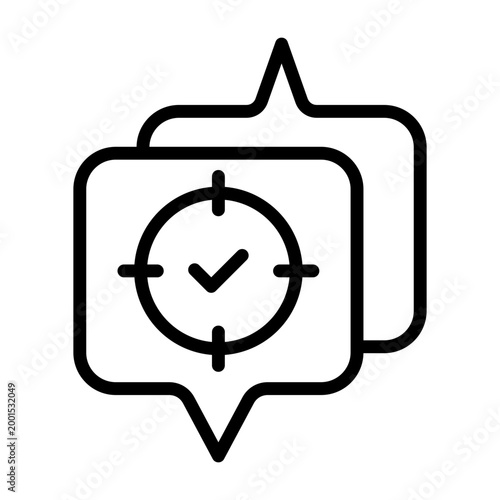 Effective Communication Icon - Black Outline