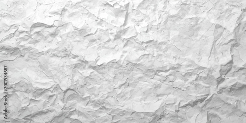 A rough white crumpled paper texture featuring a wrinkled blank sheet surface with aged crease patterns and a vintage grunge material design