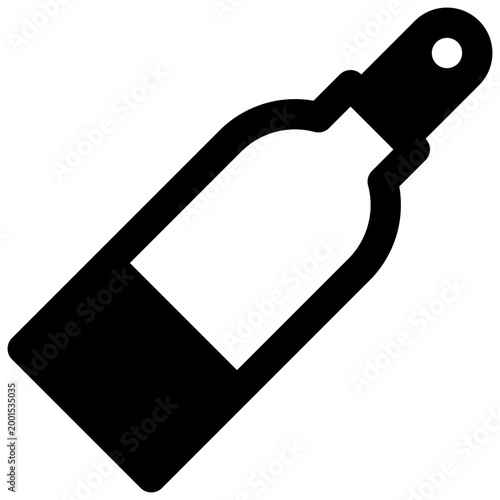 Diving gas cylinder. Outlined stroke vector icon with black-filled details.