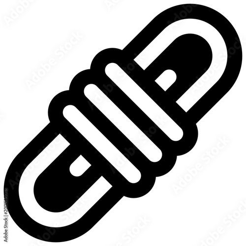 Float line. Outlined stroke vector icon with black-filled details.