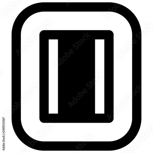 Dive weight. Outlined stroke vector icon with black-filled details.