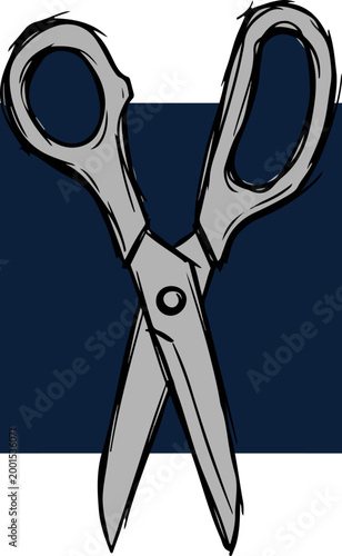 Scissors cutting tool for crafts.