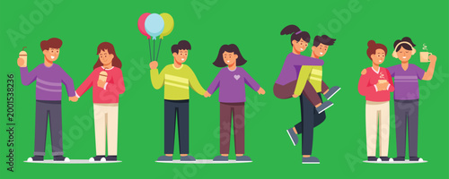 Young couple in happy time together