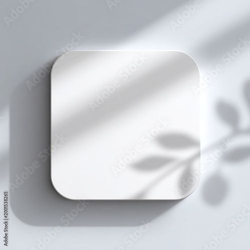 Creative square banner design with an ultra-clean aesthetic for artistic promotion