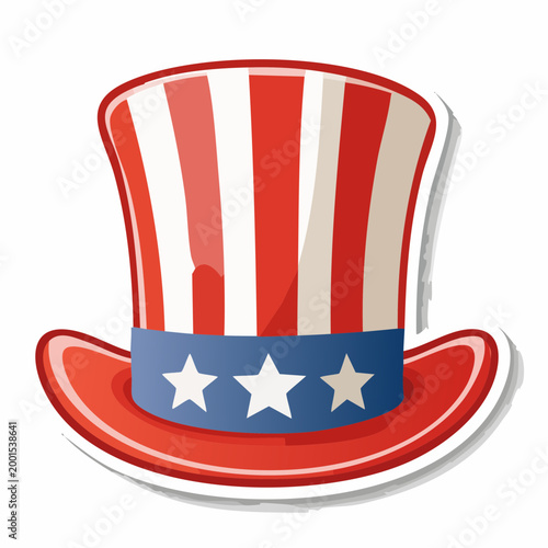 Uncle Sam Hat with Stars and Stripes