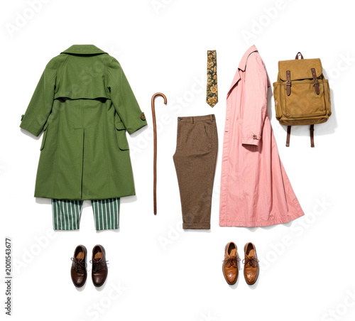 Eclectic Vintage Wardrobe Essentials Flat Lay