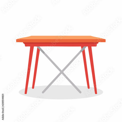 Orange and Red Folding Table