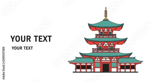 Japanese Pagoda Temple Architecture, Asia Travel Destination