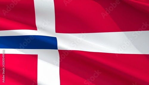 Free Download Hybrid Scandinavian flag design combining Danish red-white cross and Norwegian blue-white cross, symbolizing shared heritage, unity, and cultural connection between Denmark and Norway. - GFXLoad