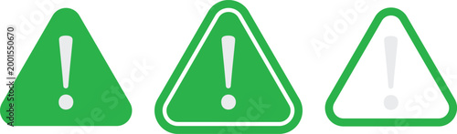 Set of caution warning signs. Warning symbols with exclamation mark, fatal error message, danger icons, attention sign. Vector.