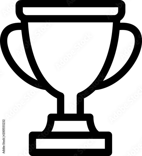Black trophy icon - outline