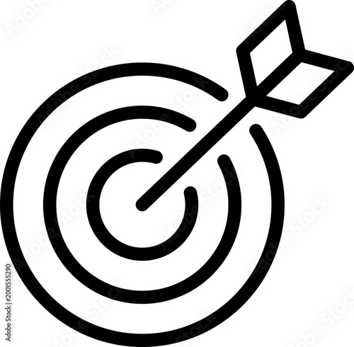 Black target icon - outline