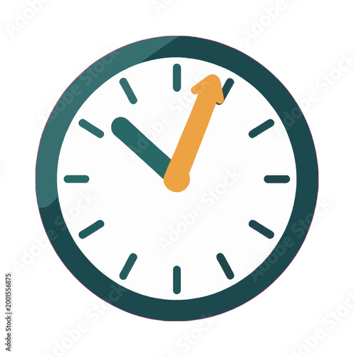 Upward Trending Arrow Clock Icon Vector for Success