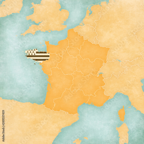 Map of France - Brittany