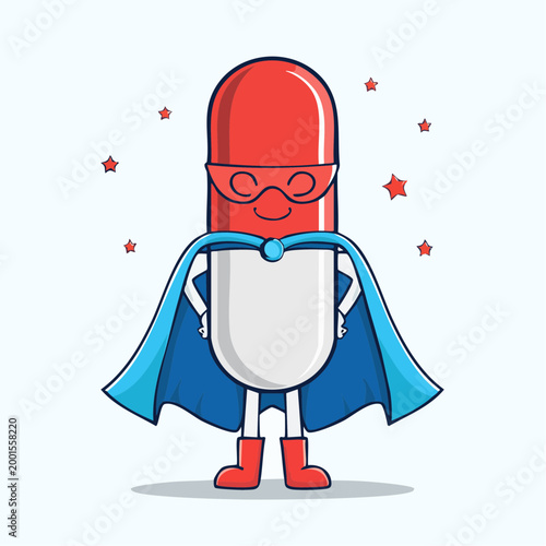 Superhero Pill Character