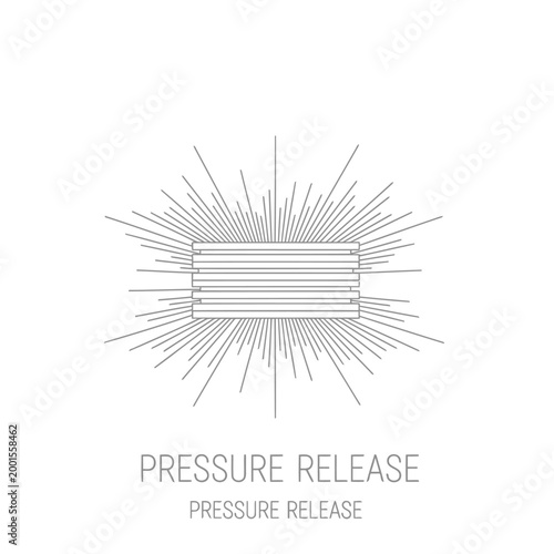 Pressure release icon, relief symbol, stress relief illustration, vector graphics