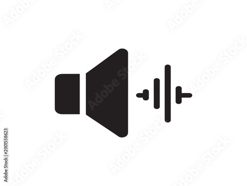 Modern speaker with sound waves vector illustration flat design